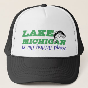 Lake Michigan is my happy place Trucker Hat