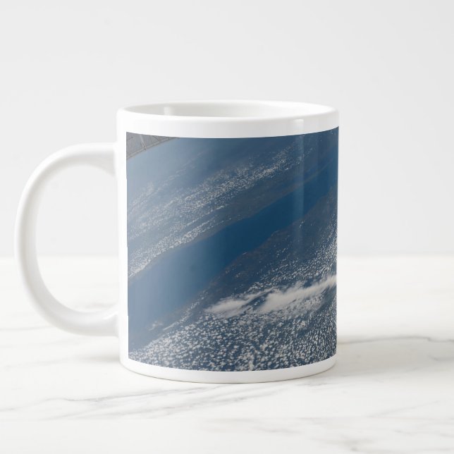 Lake Michigan, Lake Huron And State Of Michigan. Large Coffee Mug (Left)