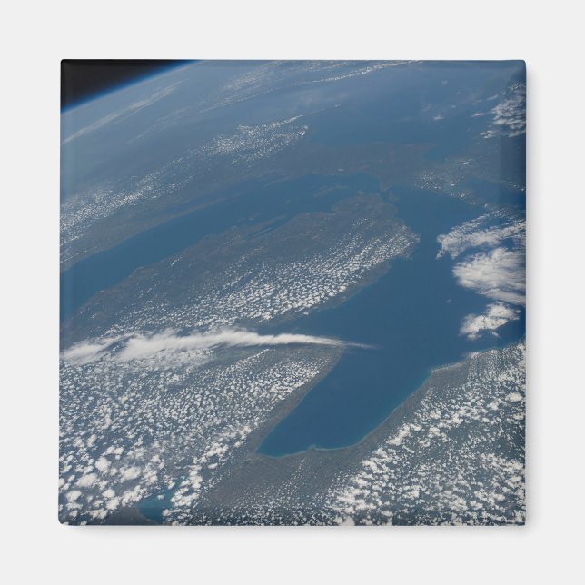 Lake Michigan, Lake Huron And State Of Michigan. Magnet (Front)