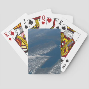 Lake Michigan, Lake Huron And State Of Michigan. Playing Cards