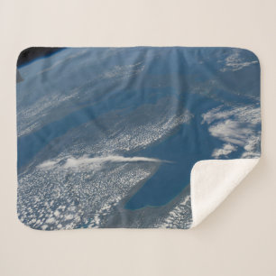 Lake Michigan, Lake Huron And State Of Michigan. Sherpa Blanket