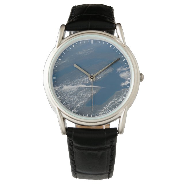 Lake Michigan, Lake Huron And State Of Michigan. Watch (Front)