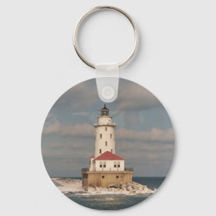 Lake Michigan Lighthouse Keychain