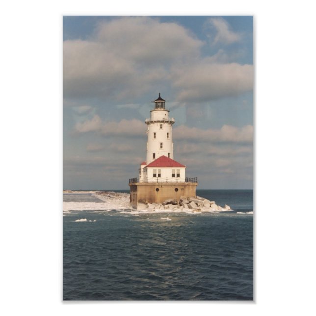 Lake Michigan Lighthouse Photo Print (Front)