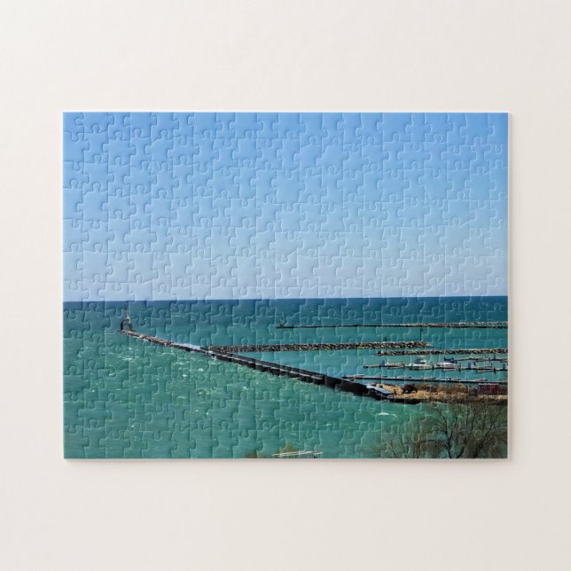Lake Michigan, Port Washington, WI Jigsaw Puzzle (Horizontal)