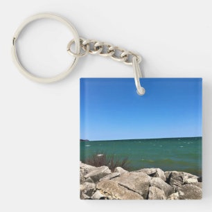 Lake Michigan, Port Washington, WI Key Ring