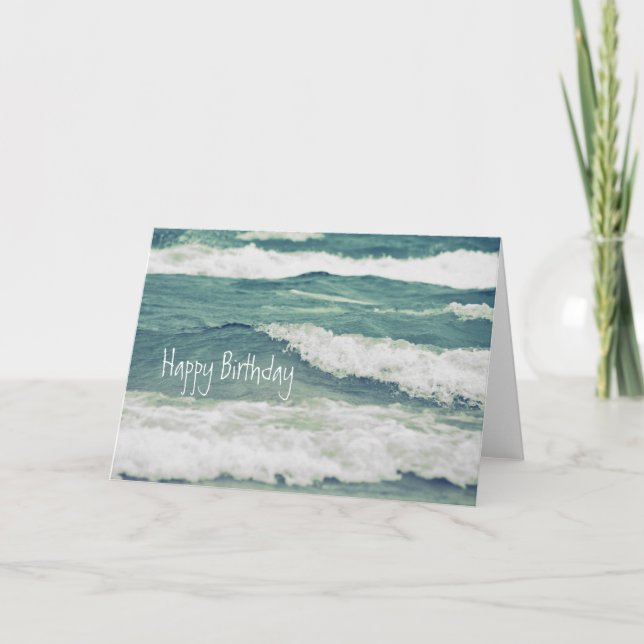 Lake Michigan Rolling Waves Card (Front)