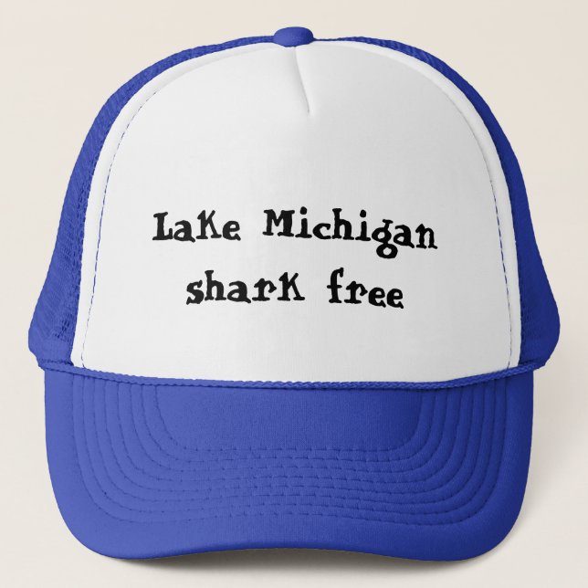 Lake michigan - shark free trucker hat (Front)