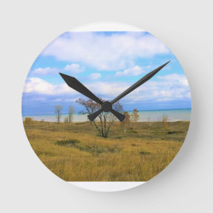 Lake Michigan, Sheboygan, Wisconsin Round Clock
