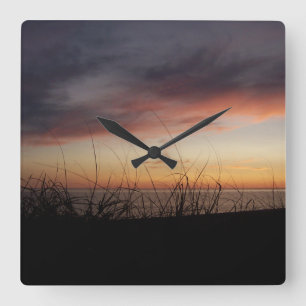 Lake Michigan Sunset Acrylic Wall Clock