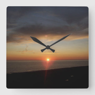 Lake Michigan Sunset Acrylic Wall Clock