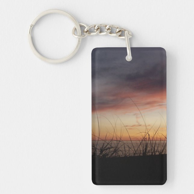 Lake Michigan Sunset Key Ring (Front)