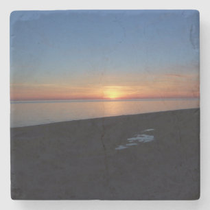 Lake Michigan Sunset Stone Coaster