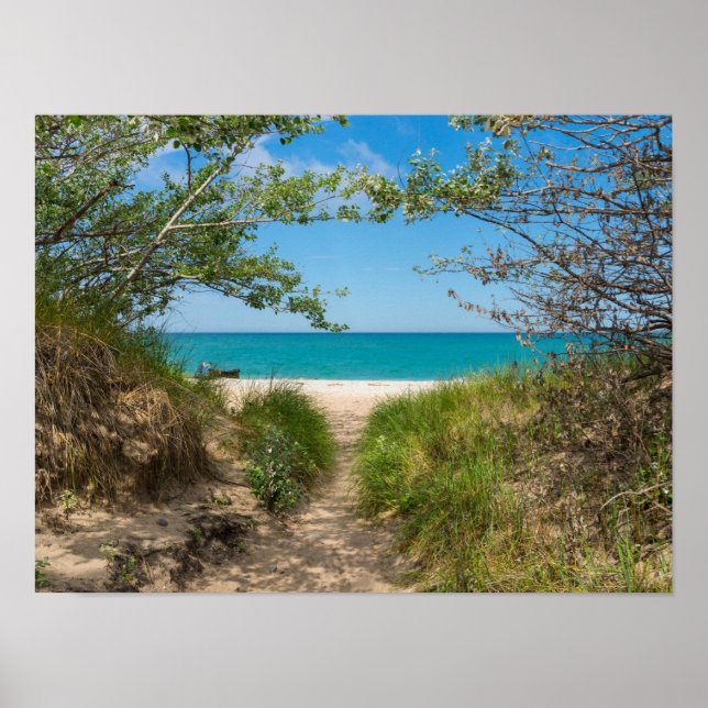 Lake Michigan Tranquillity Poster (Front)