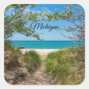 Lake Michigan Tranquillity Square Sticker