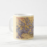 Lake Minnetonka Purple & Gold Mug<br><div class="desc">A very vintage postcard map of Lake Minnetonka. So much fun to visit these old maps and recognise some of the points of interest.</div>