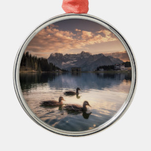 Lake Misurina Dolomites, Italy Metal Ornament