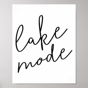Lake Mode Women Camping Summer Vacation  Poster