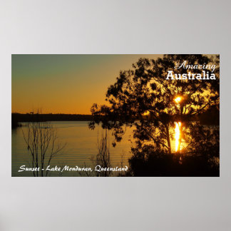 Lake Monduran sunset poster