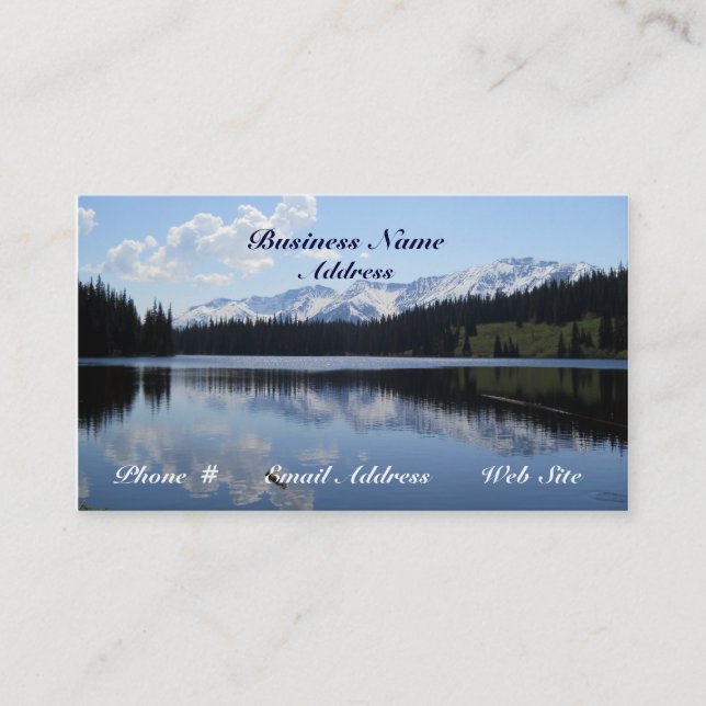 Lake  Mountains Scenic  Beauty Business Cards (Front)