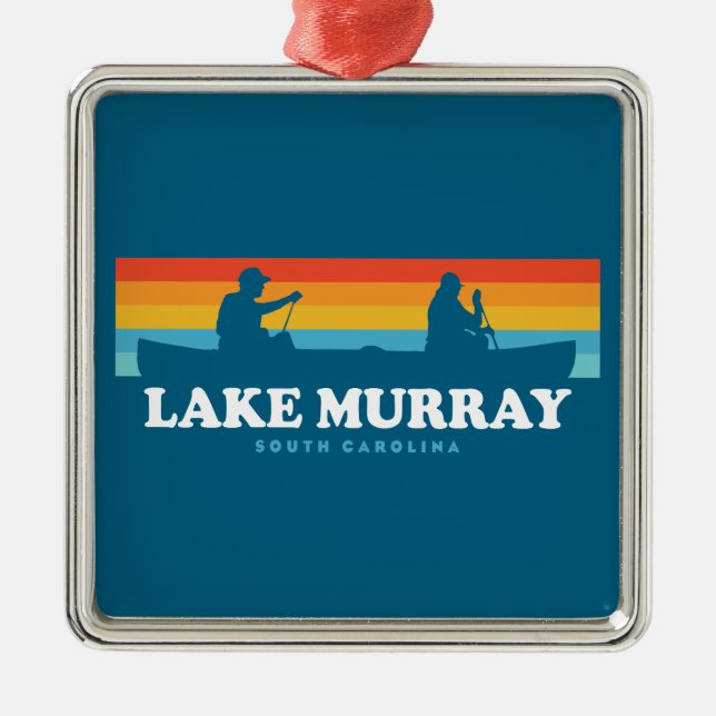 Lake Murray South Carolina Canoe Metal Ornament (Front)