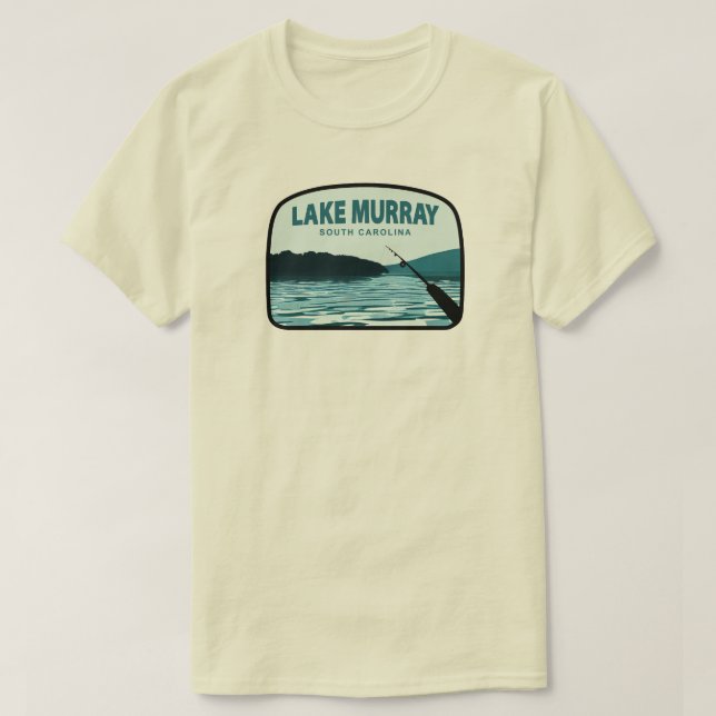 Lake Murray South Carolina Fishing Rod T-Shirt (Design Front)