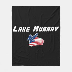 Lake Murray South Carolina Patriotic Eagle Fleece Blanket