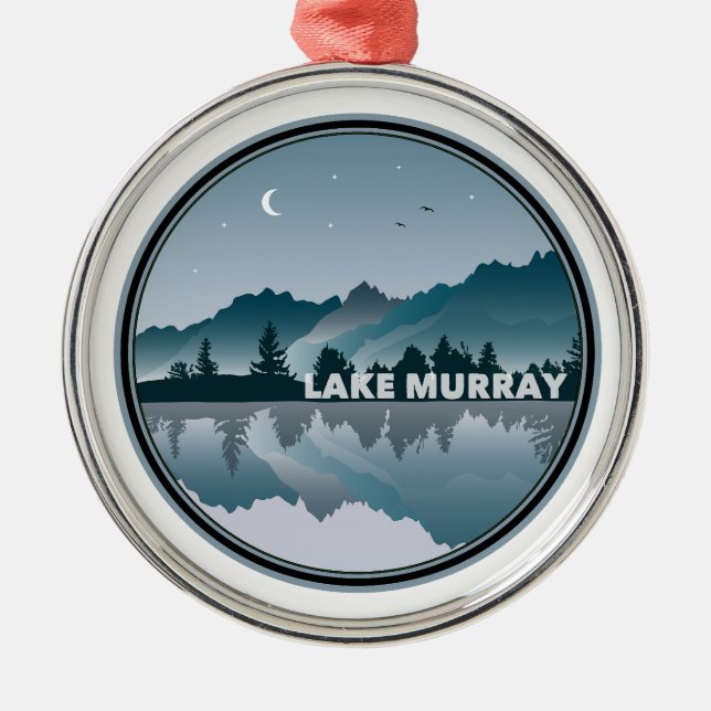 Lake Murray South Carolina Reflection Metal Ornament (Front)