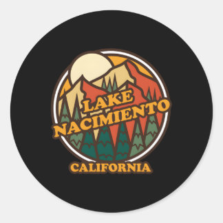 Lake Nacimiento California Mountain Hiking Classic Round Sticker