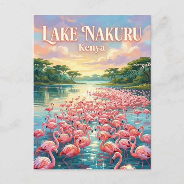 Lake Nakuru Kenya Postcard (Front)