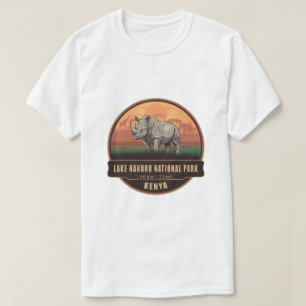 Lake Nakuru National Park Kenya Rhino Safari T-Shirt