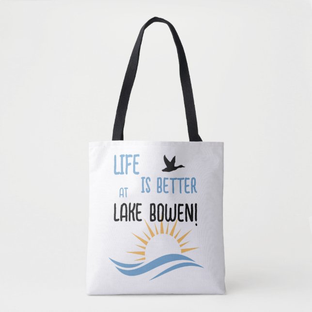 Lake Name Personalised Two-sided Tote Bag (Front)