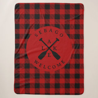 Lake Name Welcome Art Sherpa Blanket