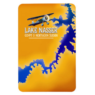 Lake Nasser Egypt and Sudan Map Magnet