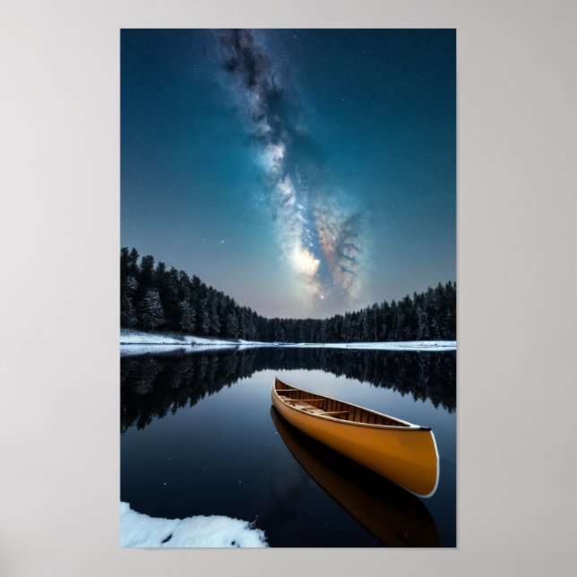 Lake Nature Outdoors Landscape Calm Peaceful Relax Poster (Front)