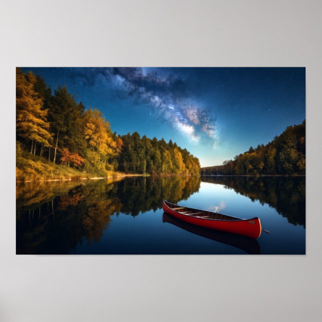 Lake Nature Outdoors Landscape Calm Peaceful Relax Poster (Front)
