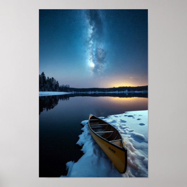 Lake Nature Outdoors Landscape Calm Peaceful Relax Poster (Front)