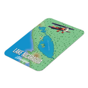 Lake Nicaragua,Nicaragua map Magnet