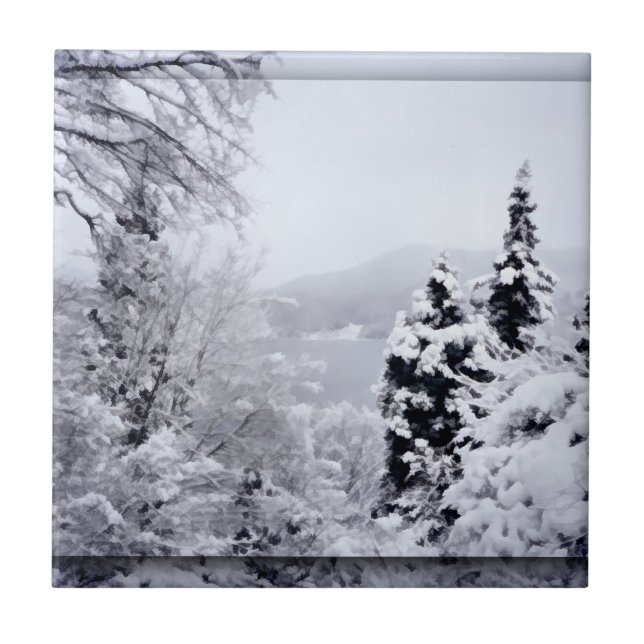 Lake Nojiri Decorative Tile (Front)