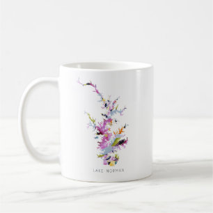 Lake Norman LKN Silhouette Map Coffee Mug
