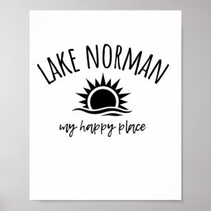 Lake Norman My Happy Place Nc Boating Fishing Camp Poster