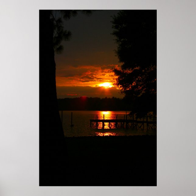 Lake Norman, NC Sunset Poster (Front)