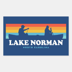 Lake Norman North Carolina Canoe Rectangular Sticker