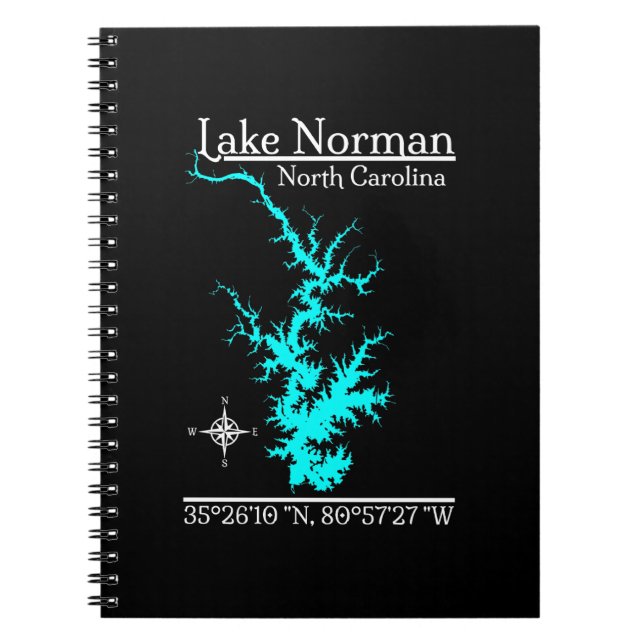 Lake Norman North Carolina Coordinates Notebook (Front)