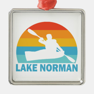 Lake Norman North Carolina Kayak Metal Ornament