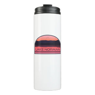 Lake Norman North Carolina Red Sunrise Thermal Tumbler