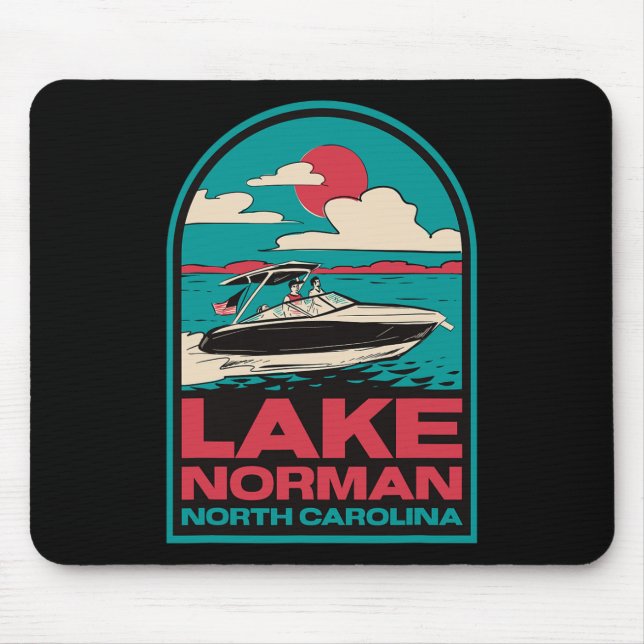 Lake Norman Retro Boating Nc  Mouse Pad (Front)