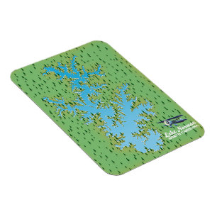 Lake Norman South Carolina retro map Magnet
