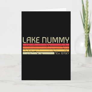 Lake Nummy New Jersey Funny Fishing Camping Summer Card