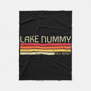Lake Nummy New Jersey Funny Fishing Camping Summer Fleece Blanket
